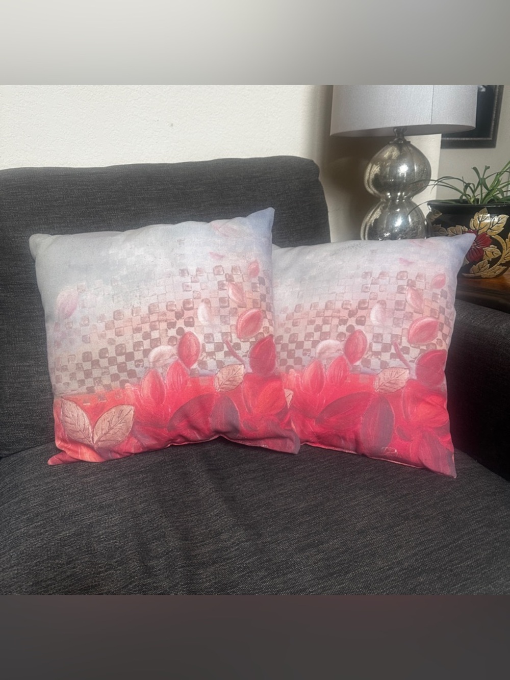 Watercolor Print Patio Pillows